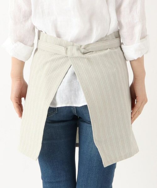 212 KITCHEN STORE / トゥーワントゥーキッチン ストア インテリア・生活雑貨・ホビー・ステーショナリー | シャンブレーストライプ カフェエプロン GY ＜212Kオリジナル ＞ | 詳細3