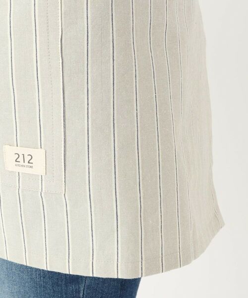 212 KITCHEN STORE / トゥーワントゥーキッチン ストア インテリア・生活雑貨・ホビー・ステーショナリー | シャンブレーストライプ カフェエプロン GY ＜212Kオリジナル ＞ | 詳細6