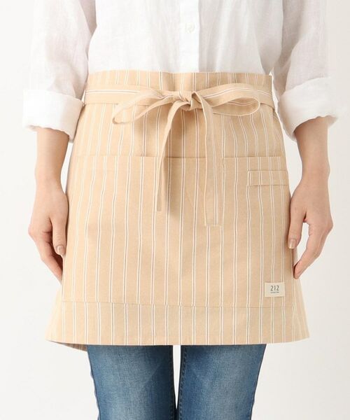 212 KITCHEN STORE / トゥーワントゥーキッチン ストア インテリア・生活雑貨・ホビー・ステーショナリー | シャンブレーストライプ カフェエプロン NA ＜212Kオリジナル ＞ | 詳細1