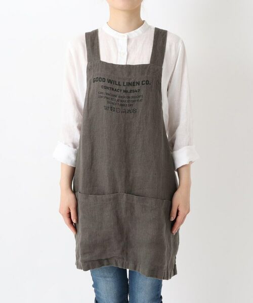 212 KITCHEN STORE / トゥーワントゥーキッチン ストア インテリア・生活雑貨・ホビー・ステーショナリー | kukugoto AP リネンエプロン グッドウィルリネン GY | 詳細1