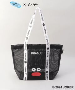 212 KITCHEN STORE / トゥーワントゥーキッチン ストア バッグ | ロゴテープメッシュトートバッグ BK ＜PINGU ピングー＞