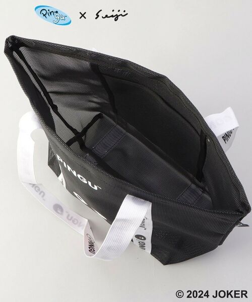 212 KITCHEN STORE / トゥーワントゥーキッチン ストア バッグ | ロゴテープメッシュトートバッグ BK ＜PINGU ピングー＞ | 詳細5