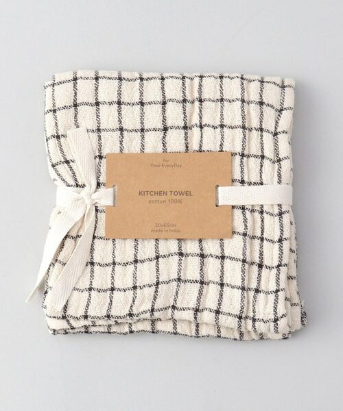 212 KITCHEN STORE / トゥーワントゥーキッチン ストア インテリア・生活雑貨・ホビー・ステーショナリー | 格子ガーゼキッチンタオル BK | 詳細5