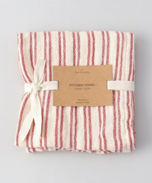212 KITCHEN STORE / トゥーワントゥーキッチン ストア インテリア・生活雑貨・ホビー・ステーショナリー | ストライプガーゼキッチンタオル RD | 詳細5