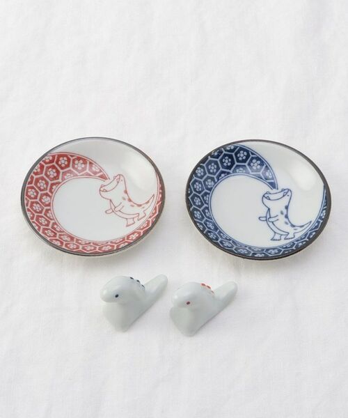 212 KITCHEN STORE / トゥーワントゥーキッチン ストア インテリア・生活雑貨・ホビー・ステーショナリー | まめ皿・箸置ペア ＜江戸っ子恐竜 ＞ | 詳細1