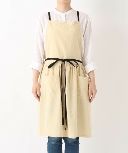 212 KITCHEN STORE / トゥーワントゥーキッチン ストア インテリア・生活雑貨・ホビー・ステーショナリー | AP綿麻ギャザーエプロン　ミディBE | 詳細1