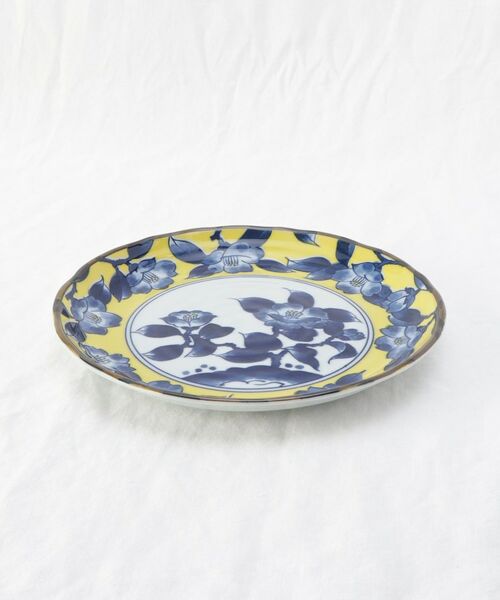 212 KITCHEN STORE / トゥーワントゥーキッチン ストア 食器 | 黄彩(椿) 8.0寸 皿 | 詳細1