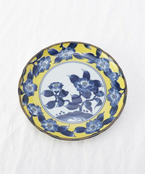 212 KITCHEN STORE / トゥーワントゥーキッチン ストア 食器 | 黄彩(椿) 8.0寸 皿 | 詳細3