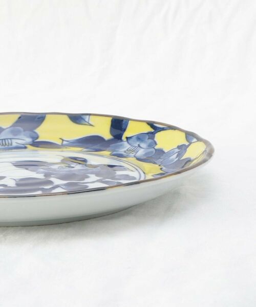 212 KITCHEN STORE / トゥーワントゥーキッチン ストア 食器 | 黄彩(椿) 8.0寸 皿 | 詳細5