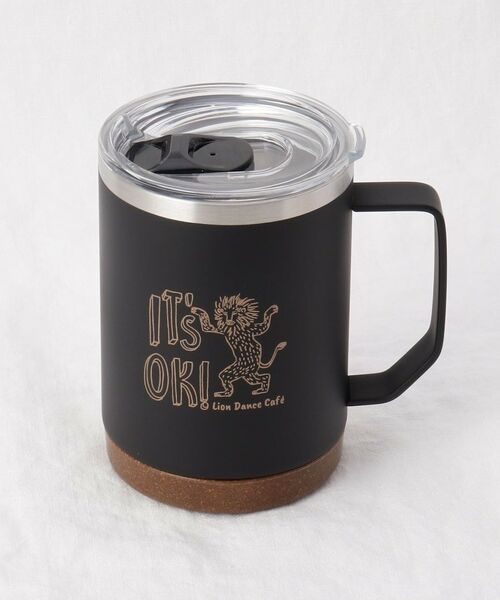 212 KITCHEN STORE / トゥーワントゥーキッチン ストア グラス・マグカップ | 蓋つきカフェマグ　ライオンダンス BK | 詳細1
