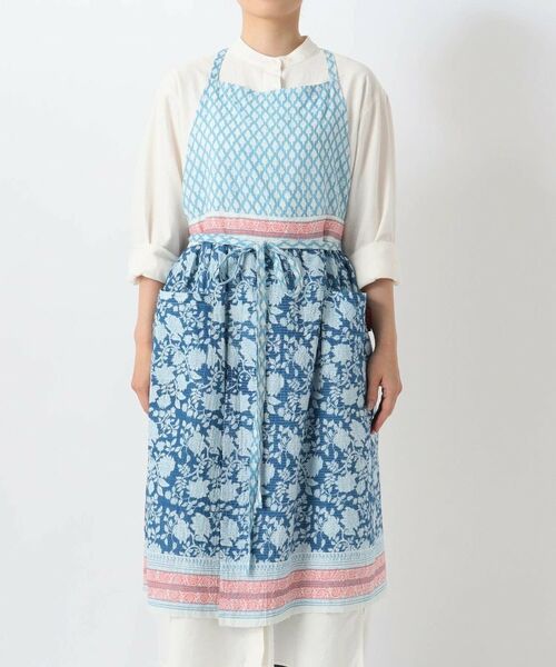 212 KITCHEN STORE / トゥーワントゥーキッチン ストア インテリア・生活雑貨・ホビー・ステーショナリー | コットンギャザー フルル エプロン BL/PK | 詳細1