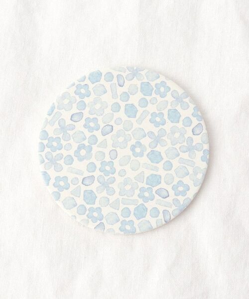 212 KITCHEN STORE / トゥーワントゥーキッチン ストア インテリア・生活雑貨・ホビー・ステーショナリー | 陶器珪藻土コースター ステンドフラワー BL | 詳細1