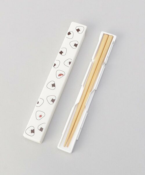 212 KITCHEN STORE / トゥーワントゥーキッチン ストア インテリア・生活雑貨・ホビー・ステーショナリー | ぎゅっとおにぎりさん 抗菌箸 箸箱セット WH | 詳細2