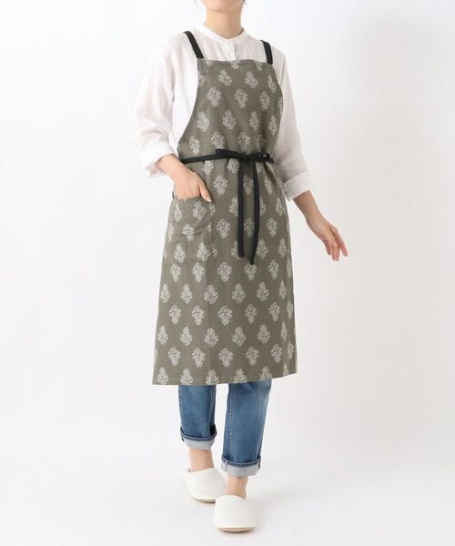 212 KITCHEN STORE / トゥーワントゥーキッチン ストア インテリア・生活雑貨・ホビー・ステーショナリー | フラワージャガードエプロン GY | 詳細10