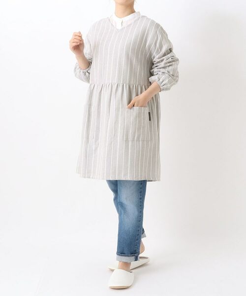 212 KITCHEN STORE / トゥーワントゥーキッチン ストア インテリア・生活雑貨・ホビー・ステーショナリー | ヘリンボーンストライプかっぽう着 GY | 詳細11