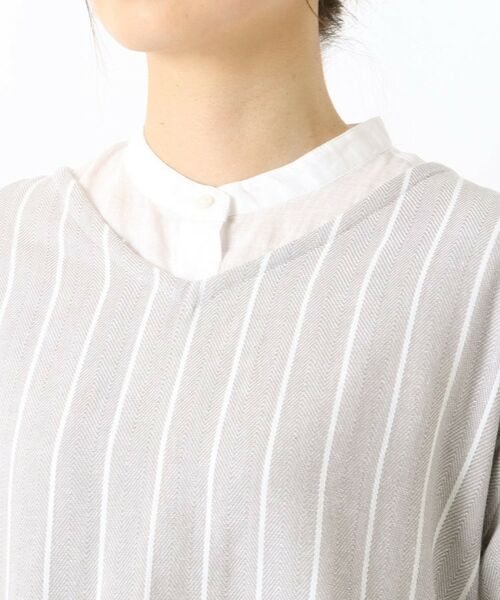 212 KITCHEN STORE / トゥーワントゥーキッチン ストア インテリア・生活雑貨・ホビー・ステーショナリー | ヘリンボーンストライプかっぽう着 GY | 詳細4