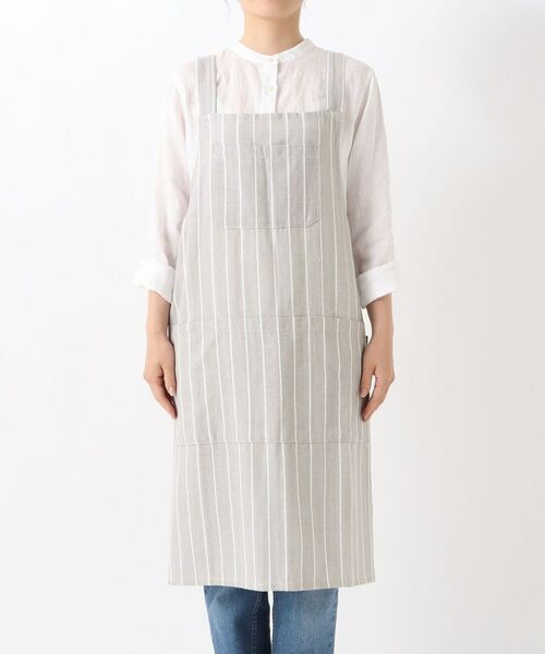 212 KITCHEN STORE / トゥーワントゥーキッチン ストア インテリア・生活雑貨・ホビー・ステーショナリー | ヘリンボーンストライプエプロン GY | 詳細1