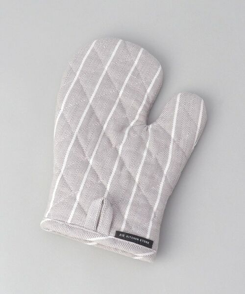 212 KITCHEN STORE / トゥーワントゥーキッチン ストア インテリア・生活雑貨・ホビー・ステーショナリー | ヘリンボーンストライプミトン GY | 詳細1