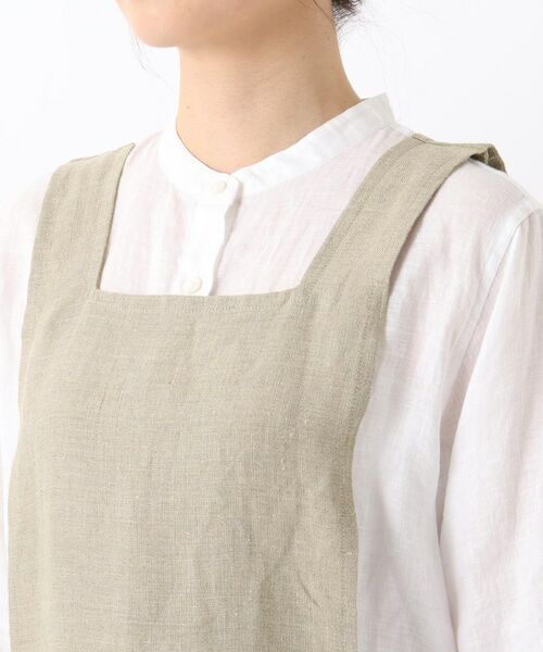 212 KITCHEN STORE / トゥーワントゥーキッチン ストア インテリア・生活雑貨・ホビー・ステーショナリー | リネンショルダーワンピエプロン キナリ | 詳細4