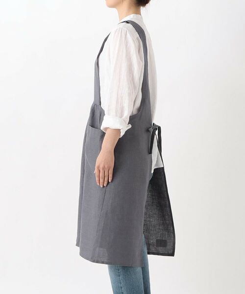 212 KITCHEN STORE / トゥーワントゥーキッチン ストア インテリア・生活雑貨・ホビー・ステーショナリー | リネンショルダーワンピエプロン グレー | 詳細2