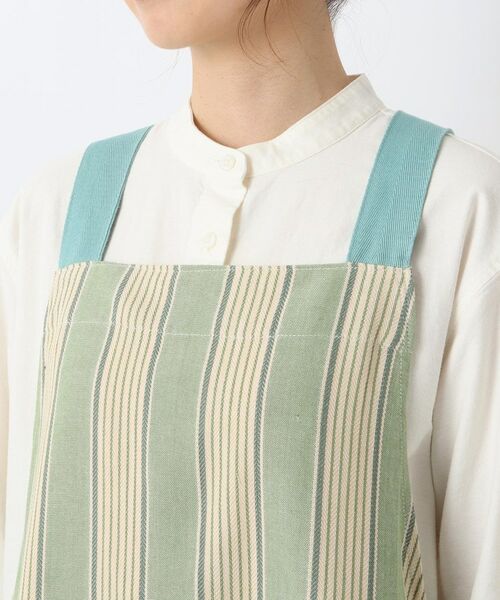 212 KITCHEN STORE / トゥーワントゥーキッチン ストア インテリア・生活雑貨・ホビー・ステーショナリー | ヘリンボーンストライプ エプロン GR | 詳細4