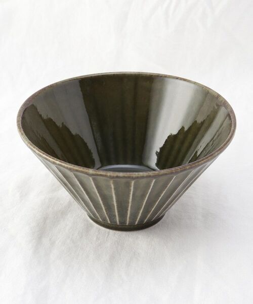 212 KITCHEN STORE / トゥーワントゥーキッチン ストア 食器 | しのぎ反りどんぶり L 織部 | 詳細1