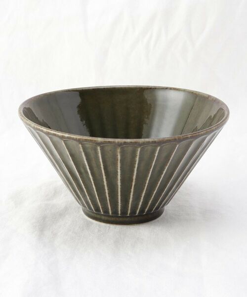 212 KITCHEN STORE / トゥーワントゥーキッチン ストア 食器 | しのぎ反りどんぶり L 織部 | 詳細2