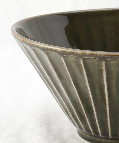 212 KITCHEN STORE / トゥーワントゥーキッチン ストア 食器 | しのぎ反りどんぶり L 織部 | 詳細5