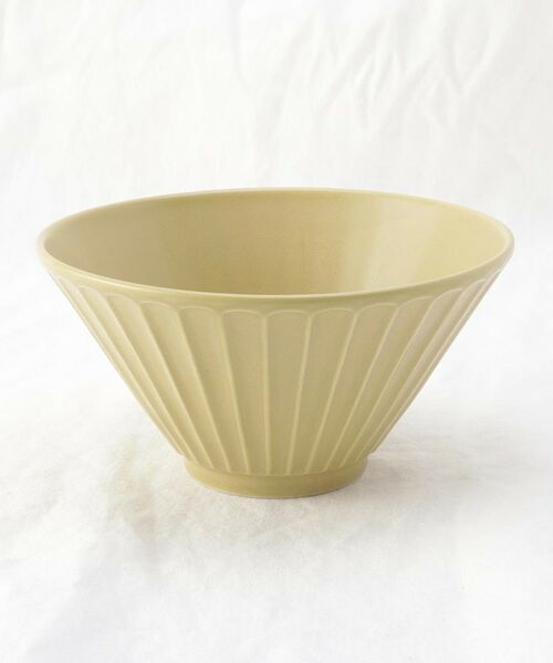 212 KITCHEN STORE / トゥーワントゥーキッチン ストア 食器 | しのぎ反りどんぶり L 黄瀬戸 | 詳細2