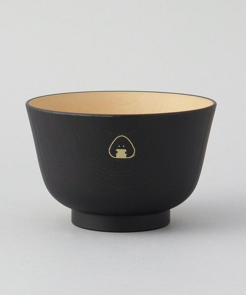 212 KITCHEN STORE / トゥーワントゥーキッチン ストア 食器 | ぎゅっとおにぎりさん 抗菌汁椀 のり 黒 | 詳細1