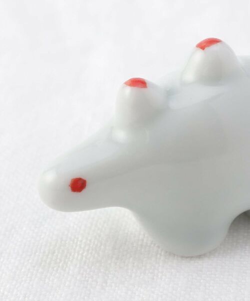 212 KITCHEN STORE / トゥーワントゥーキッチン ストア インテリア・生活雑貨・ホビー・ステーショナリー | 江戸っ子恐竜 白×赤 ステゴザウルス 箸置 | 詳細5