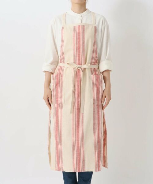 212 KITCHEN STORE / トゥーワントゥーキッチン ストア インテリア・生活雑貨・ホビー・ステーショナリー | スラブストライプ エプロン RD | 詳細1
