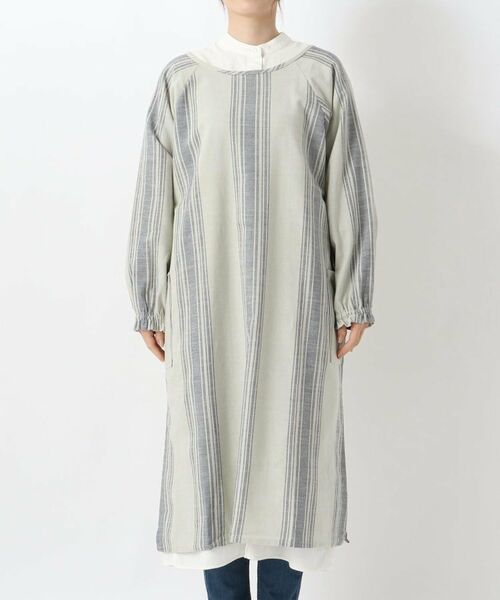 212 KITCHEN STORE / トゥーワントゥーキッチン ストア インテリア・生活雑貨・ホビー・ステーショナリー | スラブストライプ かっぽう着 NV | 詳細1