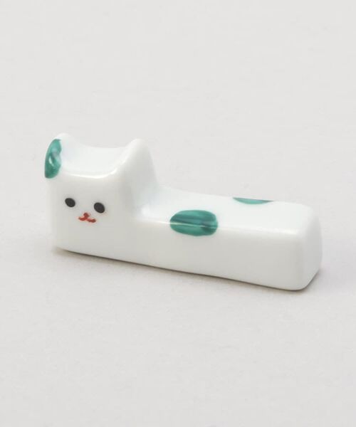 212 KITCHEN STORE / トゥーワントゥーキッチン ストア インテリア・生活雑貨・ホビー・ステーショナリー | 角ネコ箸置 ドット GR | 詳細1