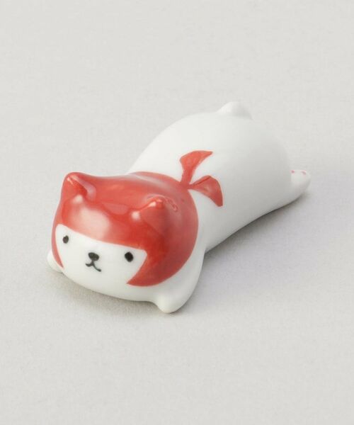 212 KITCHEN STORE / トゥーワントゥーキッチン ストア インテリア・生活雑貨・ホビー・ステーショナリー | KYU-JITSU 箸置 赤忍ネコ寝そべり | 詳細1