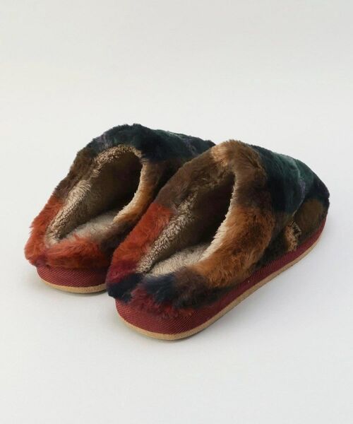 212 KITCHEN STORE / トゥーワントゥーキッチン ストア インナー・ルームウェア | スリッパ チェックファー M MIX | 詳細3