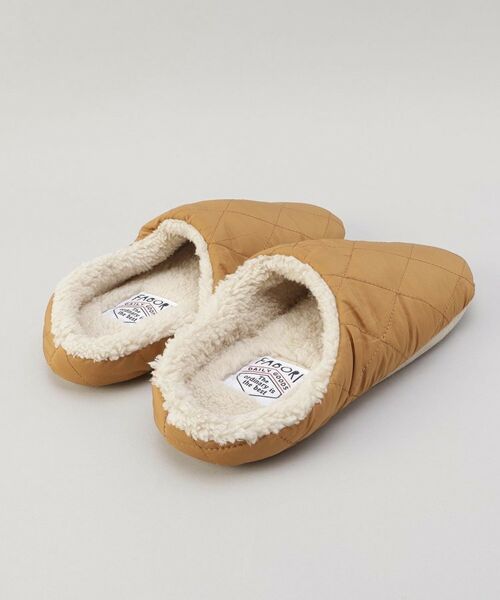 212 KITCHEN STORE / トゥーワントゥーキッチン ストア インナー・ルームウェア | キルトルームシューズ M OCHER ＜FABORI ファボリ＞ | 詳細3
