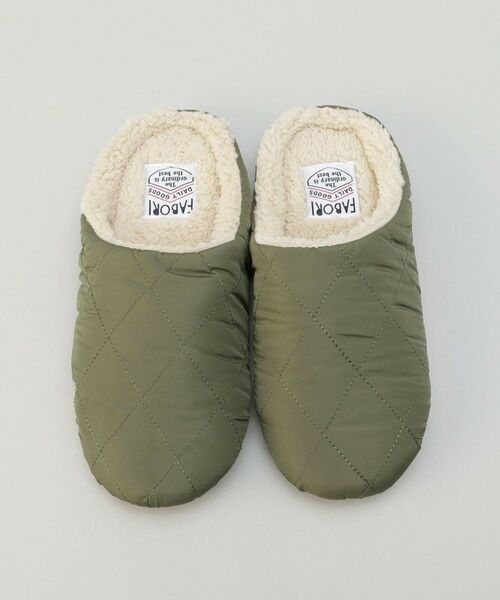 212 KITCHEN STORE / トゥーワントゥーキッチン ストア インナー・ルームウェア | キルトルームシューズ M OLIVE ＜FABORI ファボリ＞ | 詳細4
