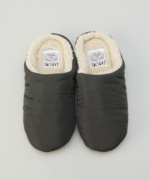 212 KITCHEN STORE / トゥーワントゥーキッチン ストア インナー・ルームウェア | キルトルームシューズ M CHARCOAL ＜FABORI ファボリ＞ | 詳細4