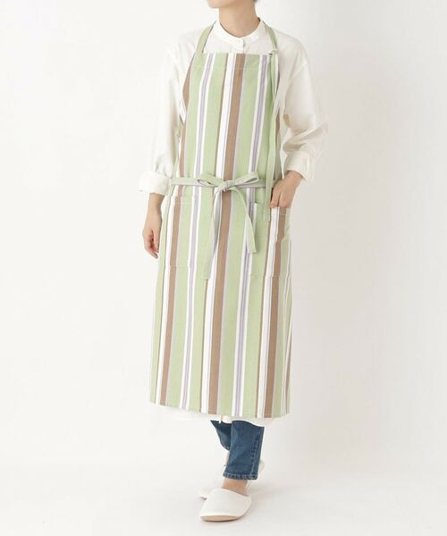 212 KITCHEN STORE / トゥーワントゥーキッチン ストア インテリア・生活雑貨・ホビー・ステーショナリー | マルチストライプ エプロン GR | 詳細10