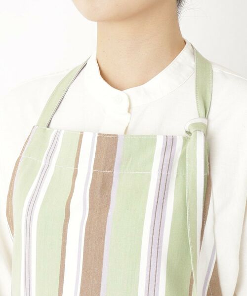 212 KITCHEN STORE / トゥーワントゥーキッチン ストア インテリア・生活雑貨・ホビー・ステーショナリー | マルチストライプ エプロン GR | 詳細4