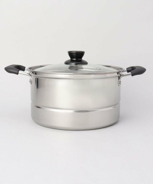 212 KITCHEN STORE / トゥーワントゥーキッチン ストア キッチンツール | 蒸し処 ステンレス製ガラス蓋付深型鍋22cm(目皿付) | 詳細2