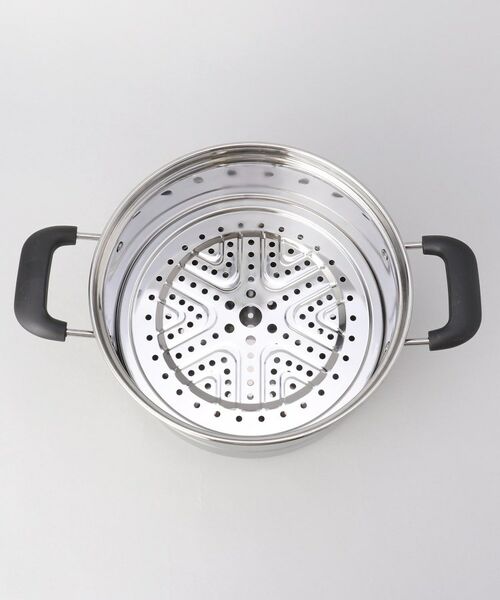 212 KITCHEN STORE / トゥーワントゥーキッチン ストア キッチンツール | 蒸し処 ステンレス製ガラス蓋付深型鍋22cm(目皿付) | 詳細3