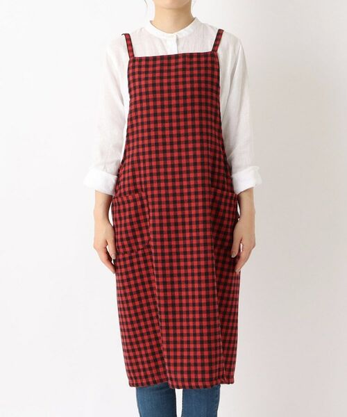 212 KITCHEN STORE / トゥーワントゥーキッチン ストア インテリア・生活雑貨・ホビー・ステーショナリー | 起毛チェックエプロン RD | 詳細1