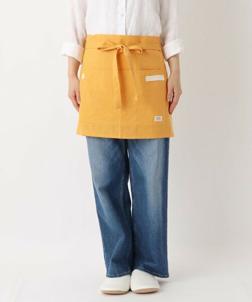 212 KITCHEN STORE / トゥーワントゥーキッチン ストア インテリア・生活雑貨・ホビー・ステーショナリー | リネンコットン カフェエプロン YE ＜212Kオリジナル＞ | 詳細1