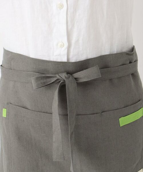 212 KITCHEN STORE / トゥーワントゥーキッチン ストア インテリア・生活雑貨・ホビー・ステーショナリー | リネンコットン カフェエプロン GY ＜212Kオリジナル＞ | 詳細4