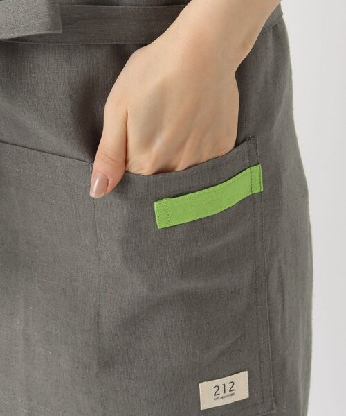 212 KITCHEN STORE / トゥーワントゥーキッチン ストア インテリア・生活雑貨・ホビー・ステーショナリー | リネンコットン カフェエプロン GY ＜212Kオリジナル＞ | 詳細5