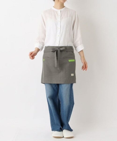 212 KITCHEN STORE / トゥーワントゥーキッチン ストア インテリア・生活雑貨・ホビー・ステーショナリー | リネンコットン カフェエプロン GY ＜212Kオリジナル＞ | 詳細9