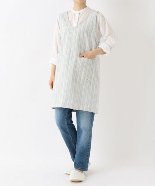 212 KITCHEN STORE / トゥーワントゥーキッチン ストア インテリア・生活雑貨・ホビー・ステーショナリー | ダブルストライプ フルエプロン GY ＜212Kオリジナル＞ | 詳細10