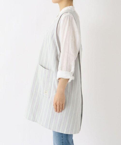 212 KITCHEN STORE / トゥーワントゥーキッチン ストア インテリア・生活雑貨・ホビー・ステーショナリー | ダブルストライプ フルエプロン GY ＜212Kオリジナル＞ | 詳細2